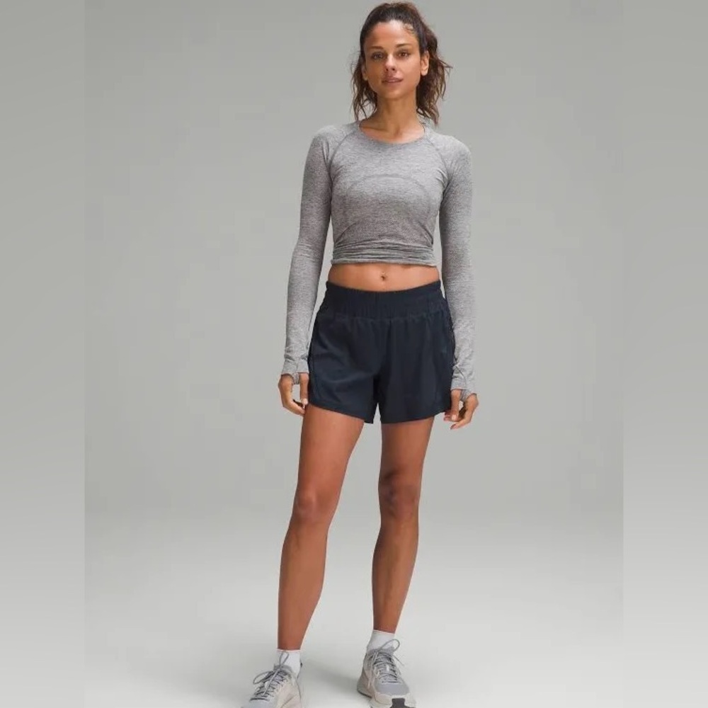 Lululemon Track That MR 5” Navy Shorts